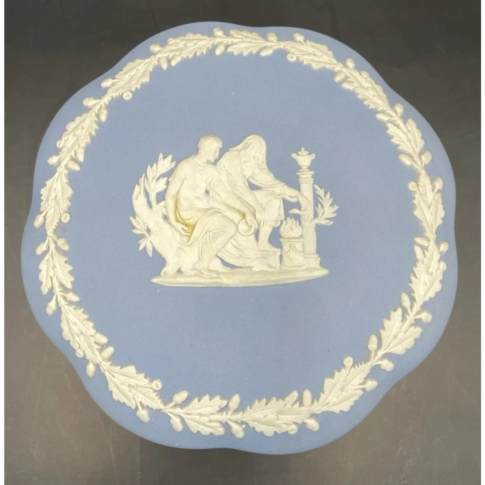 Vintage WEDGWOOD England Blue Jasperware AESCULAPIUS 5
